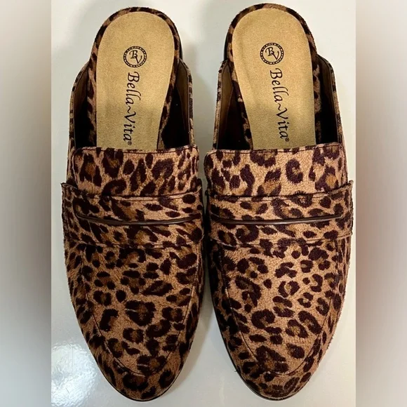 Bella-Vita cheetah print mules. Size 7.5 Never worn. Excellent condition - Picture 6 of 6
